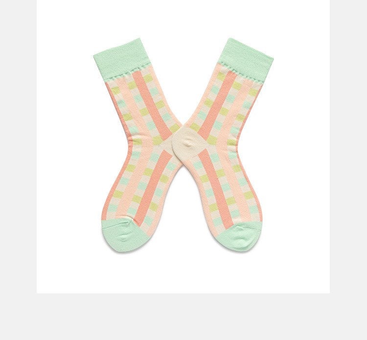 Miss June’s, Women’s Cotton socks ,Cute socks,Colorful socks, Cool socks, Plaid socks, Patterned socks, Women’s socks