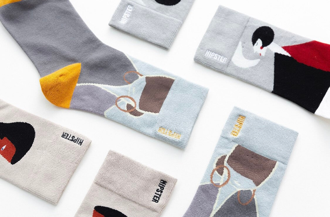 Miss June’s | Set 3 pair socks|Creative | Colorful | Cool | Patterned | Designed | Unisex | Gift Idea | Art | Stylish | Comfort | Women