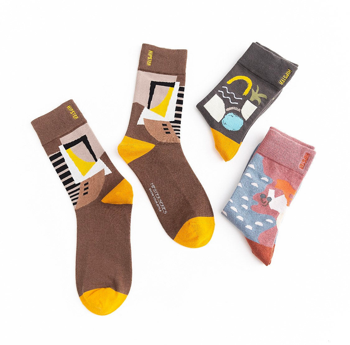 Miss June’s | Set 3 pair cotton socks |Creative | Colorful | Cool | Patterned | Designed | Unisex | Gift Idea | Art | Comfort | Women|