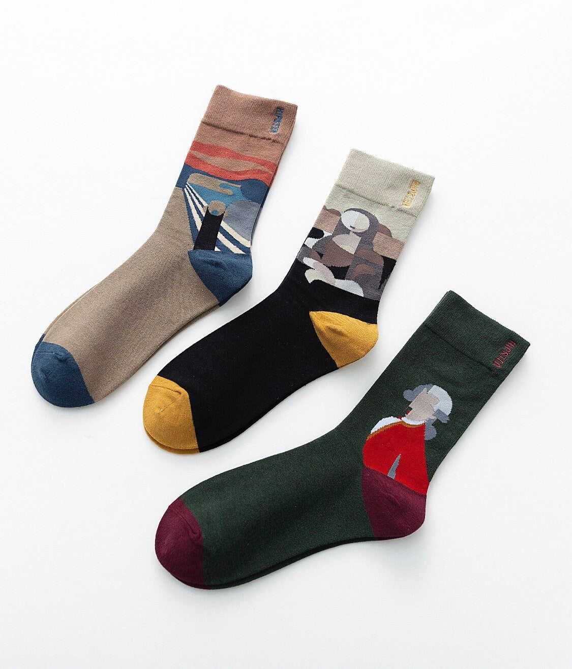 Miss June’s | Set 3 pair cotton socks|Creative | Colorful | Cool | Patterned | Designed | Unisex | Gift Idea | Art | Comforta |women