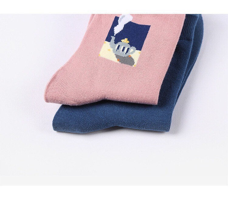 Miss June’s | 1 pair cotton socks|Creative | Colorful | Paint | Patterned | Designed | Art | Gift Idea | Casual | Comfortable | Women’s