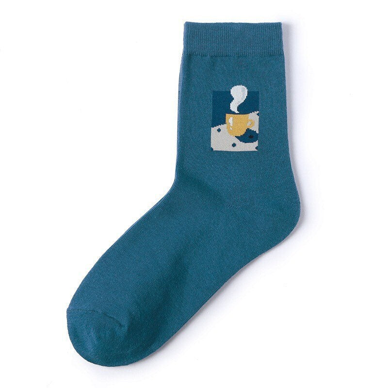 Miss June’s | 1 pair cotton socks|Creative | Colorful | Paint | Patterned | Designed | Art | Gift Idea | Casual | Comfortable | Women’s