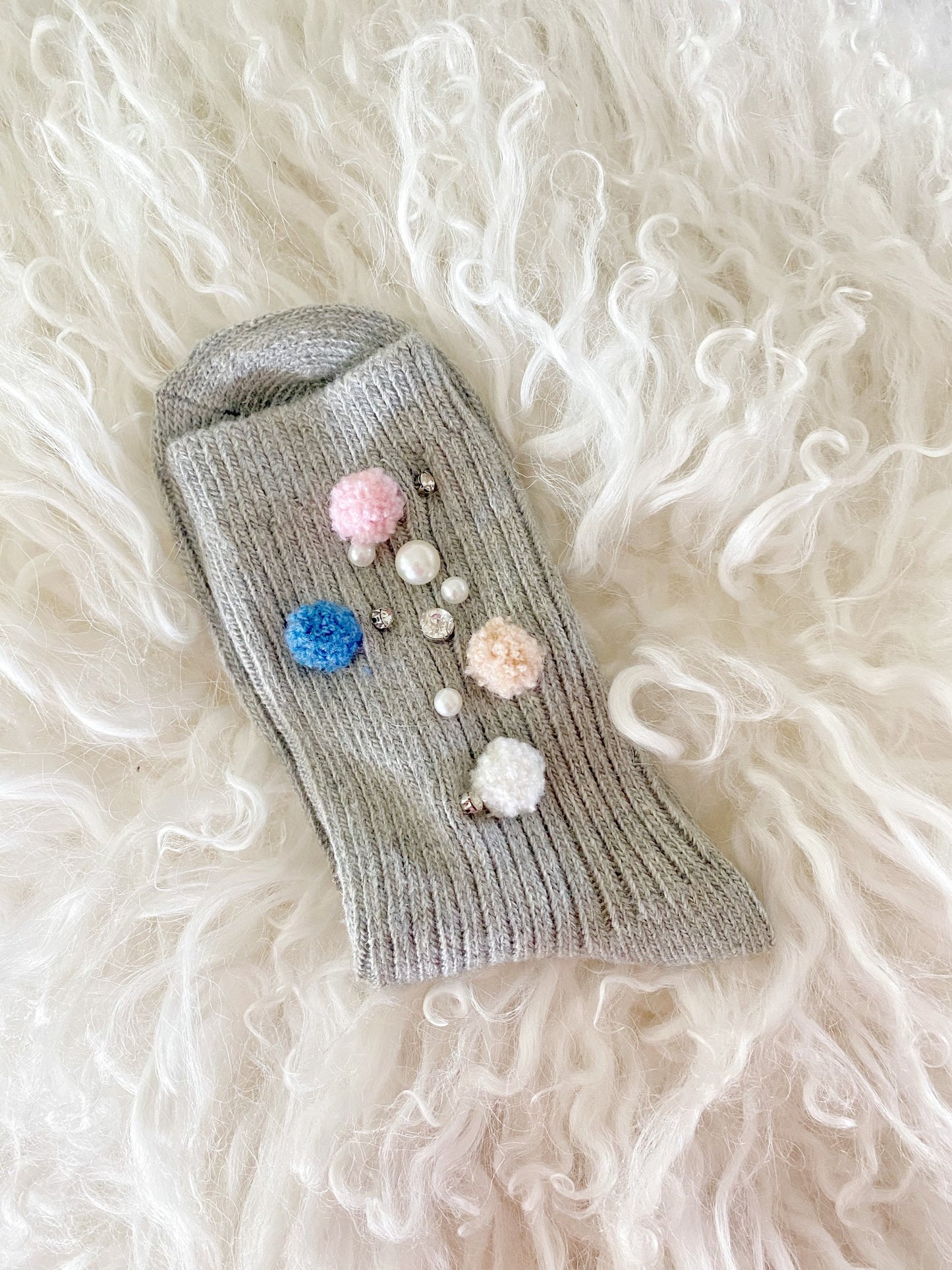 Miss June’s | Women’s | 1 pair| Beading socks|Creative | Colorful |Craft| Winter | Designed | Art | Gift Idea | Cute | Stylish | Comfortable