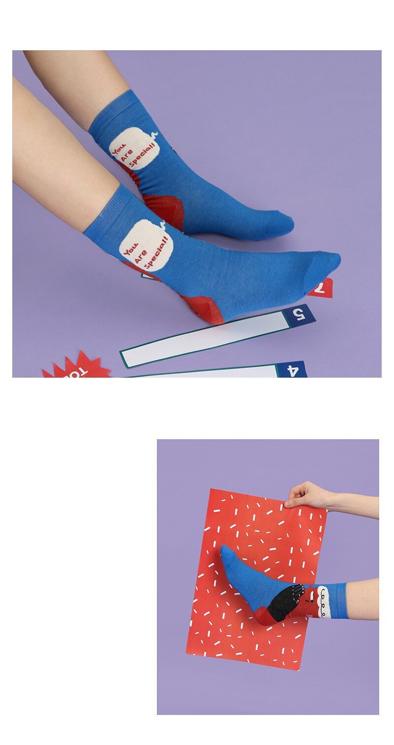 Miss June’s| 1 pair socks|Creative | Colorful | Cool | Patterned | Designed | Unisex | Gift Idea | Art | Stylish | Comfortable|Funny|