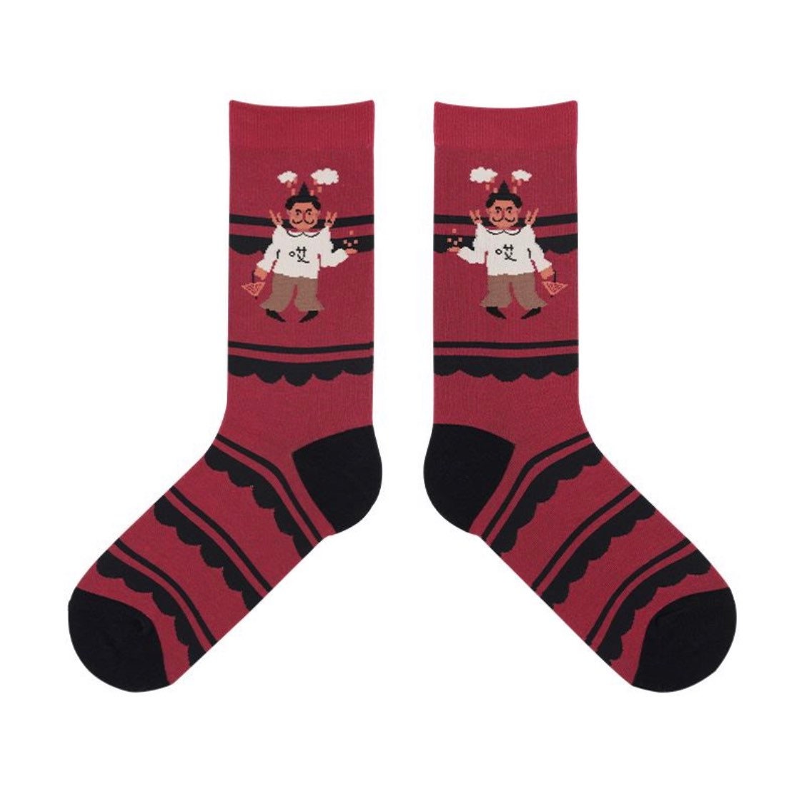 Miss June’s| 1 pair cotton socks|Creative | Colorful | Cool | Patterned | Designed | Unisex | Gift Idea | Casual | Comfortable|Funny|Art