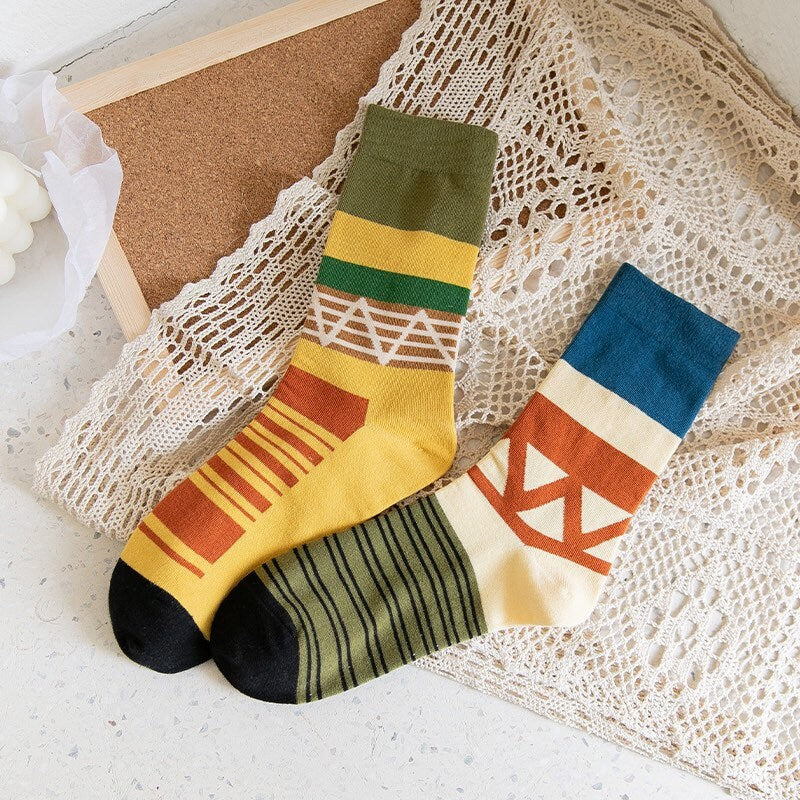 Miss June’s| 1 pair cotton socks|Creative | Colorful | Cool | Patterned | Designed | Unisex | Gift Idea | Casual | Art | Comfortable|Funny|