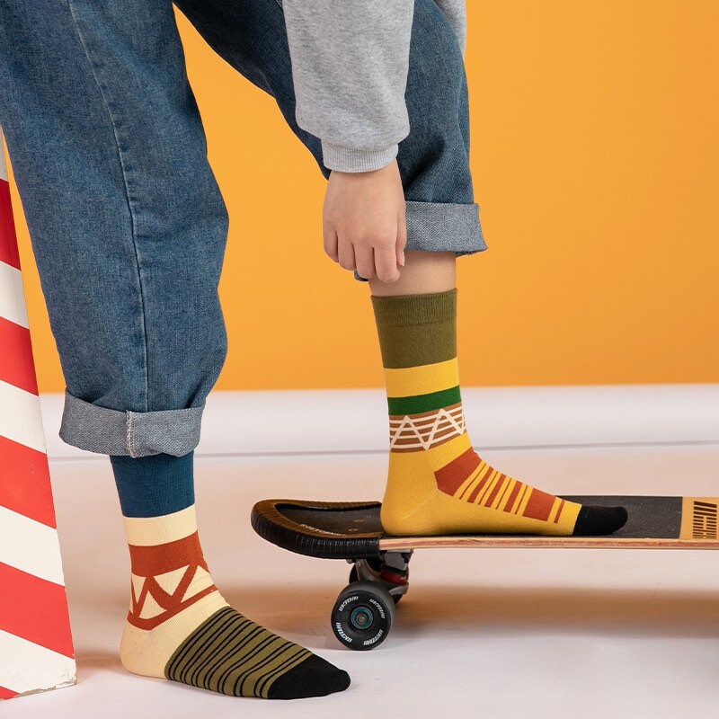 Miss June’s| 1 pair cotton socks|Creative | Colorful | Cool | Patterned | Designed | Unisex | Gift Idea | Casual | Art | Comfortable|Funny|