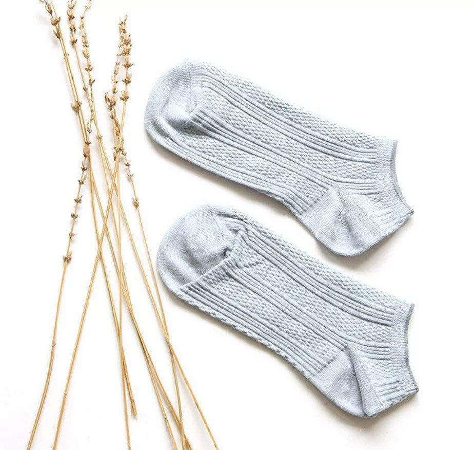Miss June’s | 1 pair cotton socks|Daily | Natural | Ankle | Designed | Textured | Gift Idea | Casual | Stylish | Comfortable | Women’s