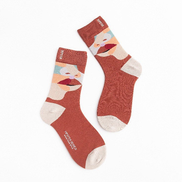 Miss June’s | Set 3 pairs cotton socks|Creative | Colorful | Cool | Patterned | Designed | Unisex | Gift Idea | Casual | Comfort | Women
