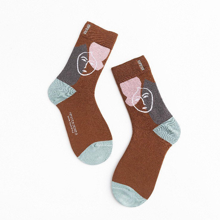 Miss June’s | Set 3 pairs cotton socks｜Creative | Colorful | Cool | Patterned | Designed | Unisex | Gift Idea | Casual | Comfort | Women
