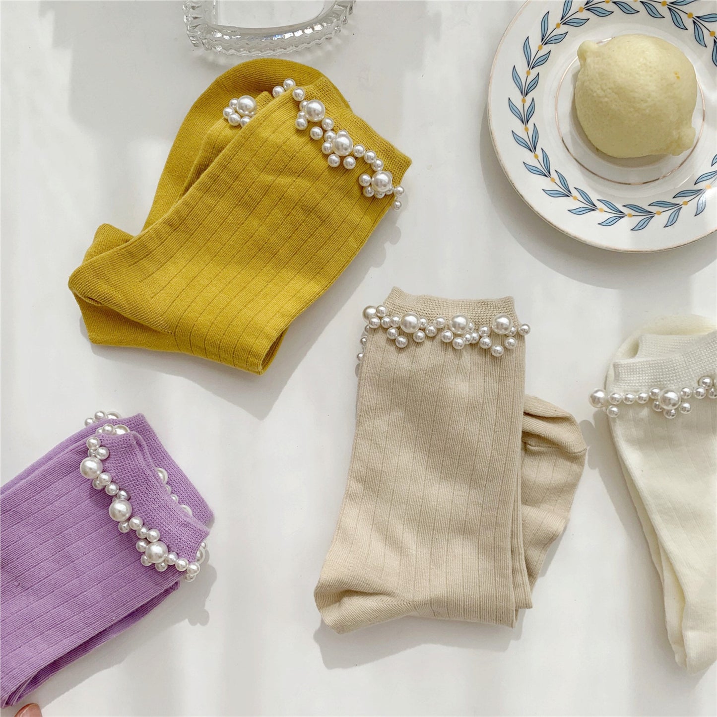 Miss June’s | Women’s | 1 pair cotton Beading socks|Creative | Colorful |Craft| Cotton | Designed | Art | Gift Idea | Cute | Comfortable