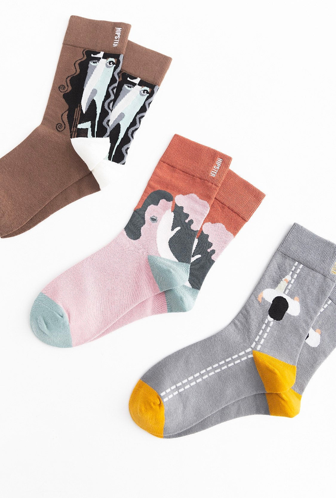 Miss June’s | Set 3 pair cotton socks|Creative | Colorful | Cool | Patterned | Designed | Unisex | Gift Idea | Art | Comfort | Women