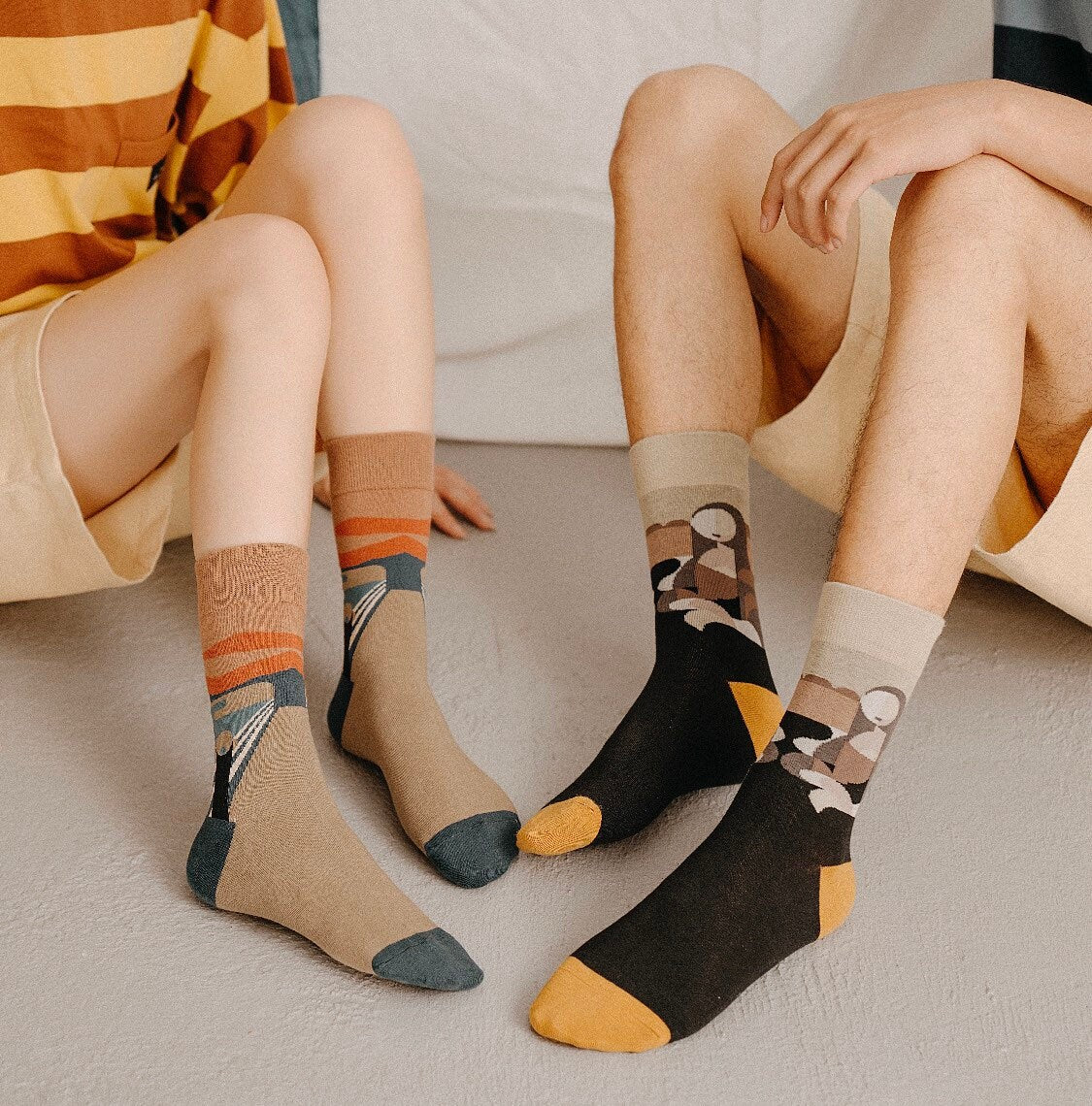 Miss June’s | Set 3 pair cotton socks|Creative | Colorful | Cool | Patterned | Designed | Unisex | Gift Idea | Art | Comforta |women