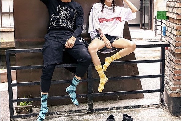 Miss June’s | Dye socks|Creative | Colorful | Cool | Patterned | Designed | Unisex | Gift Idea | Casual | Stylish | Comfortable|Women| Men