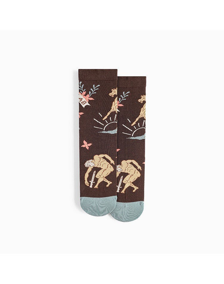 Miss June’s|1 Pair designer cotton socks| Creative| Colorful | Cool | Patterned | Geometric socks| Unisex socks | Casual |Art socks