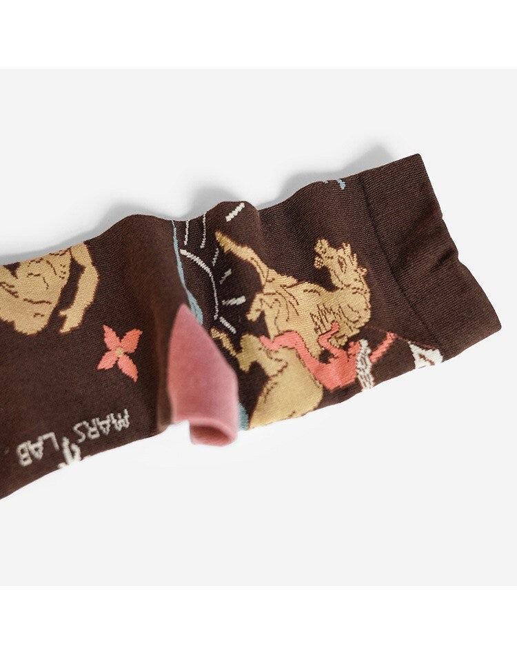 Miss June’s|1 Pair designer cotton socks| Creative| Colorful | Cool | Patterned | Geometric socks| Unisex socks | Casual |Art socks