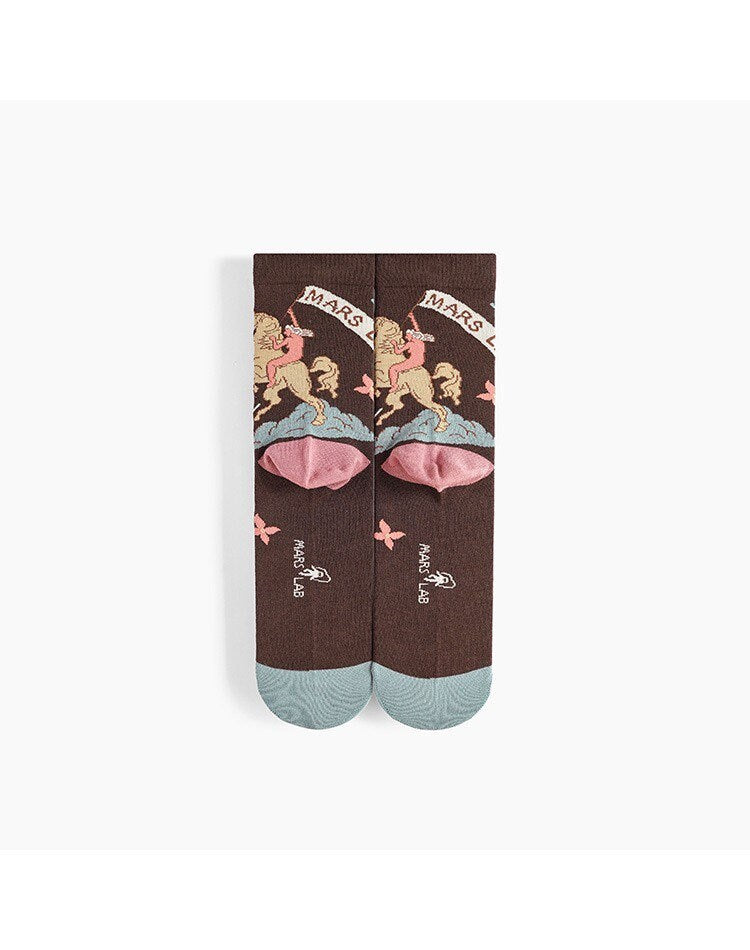 Miss June’s|1 Pair designer cotton socks| Creative| Colorful | Cool | Patterned | Geometric socks| Unisex socks | Casual |Art socks