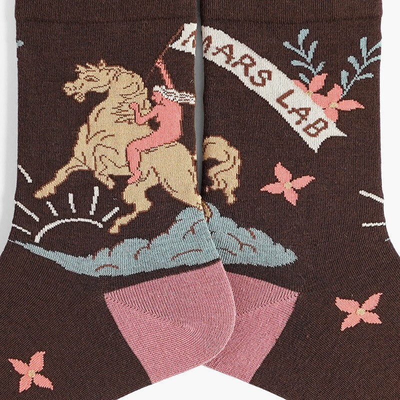 Miss June’s|1 Pair designer cotton socks| Creative| Colorful | Cool | Patterned | Geometric socks| Unisex socks | Casual |Art socks