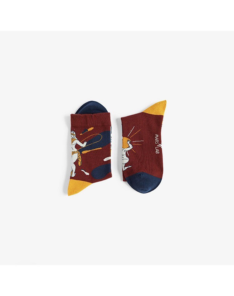 Miss June’s|1 Pair cotton designer socks| Creative| Colorful | Cool | Patterned | Geometric socks| Unisex socks | Casual |Art
