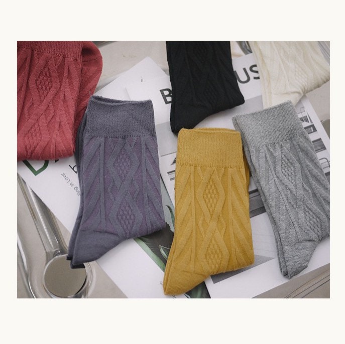 Miss June’s | Women’s | 1 pair cotton socks|Daily | Cotton | Natural | Soft | Designed | Textured | Gift Idea | Casual | Comfortable