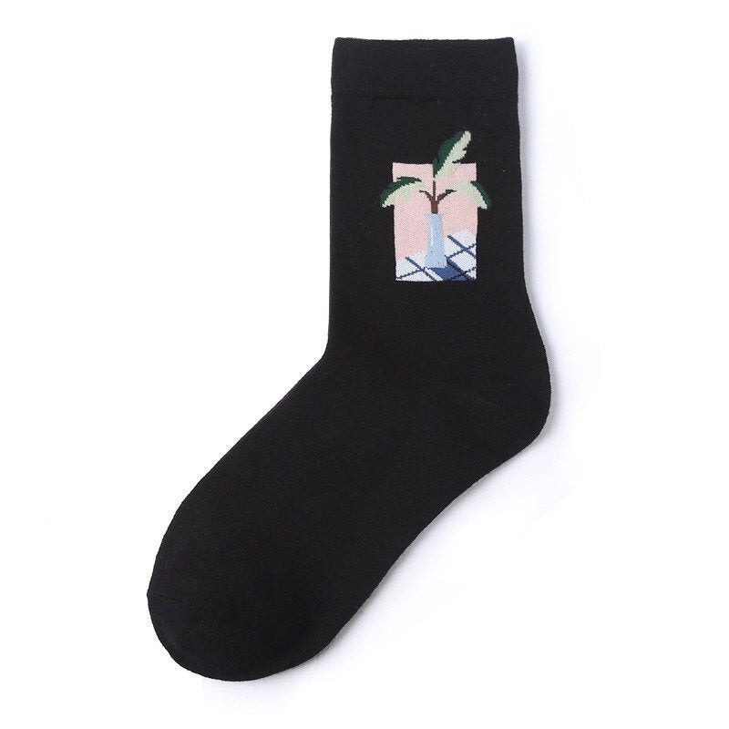Miss June’s | 1 pair cotton socks|Creative | Colorful | Paint | Patterned | Designed | Art | Gift Idea | Casual | Comfortable | Women’s