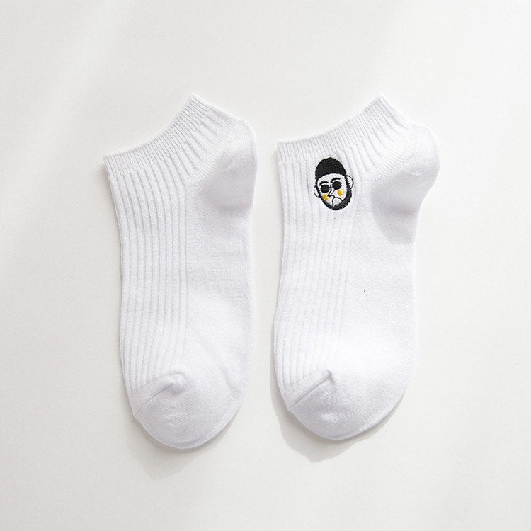Miss June’s | 1 pair cotton socks|Daily | Cotton | Cute | Ankle | Designed | Embroidered | Gift Idea | Casual | Comfortable | Women’s