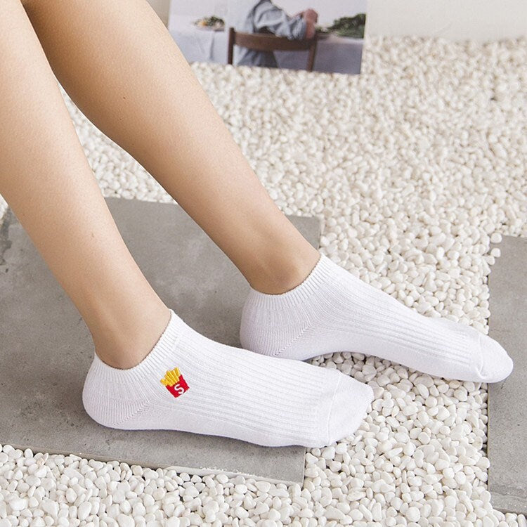 Miss June’s | 1 pair cotton socks|Daily | Cotton | Cute | Ankle | Designed | Embroidered | Gift Idea | Casual | Comfortable | Women’s