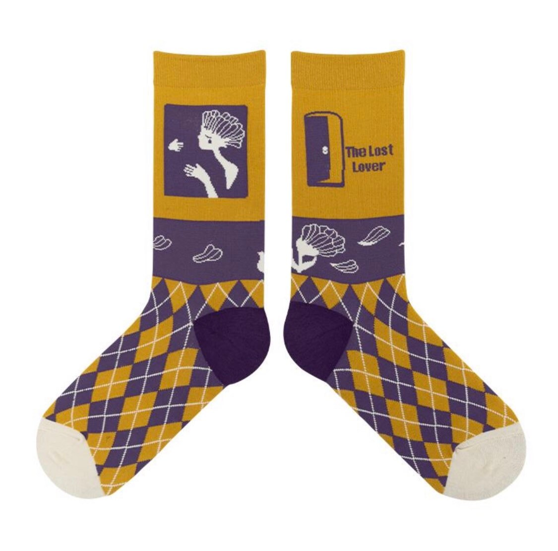 Miss June’s| 1 pair cotton socks|Creative | Colorful | Cool | Patterned | Designed | Unisex | Gift Idea | Casual | Art | Comfortable|Funny|