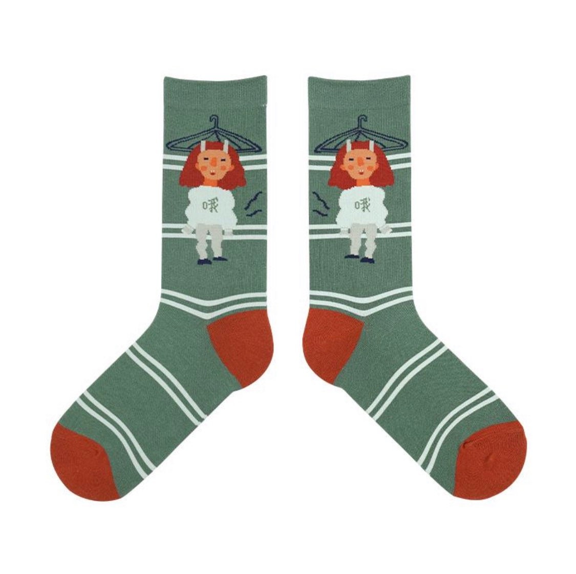 Miss June’s| 1 pair cotton socks|Creative | Colorful | Cool | Patterned | Designed | Unisex | Gift Idea | Casual | Comfortable|Funny|Art