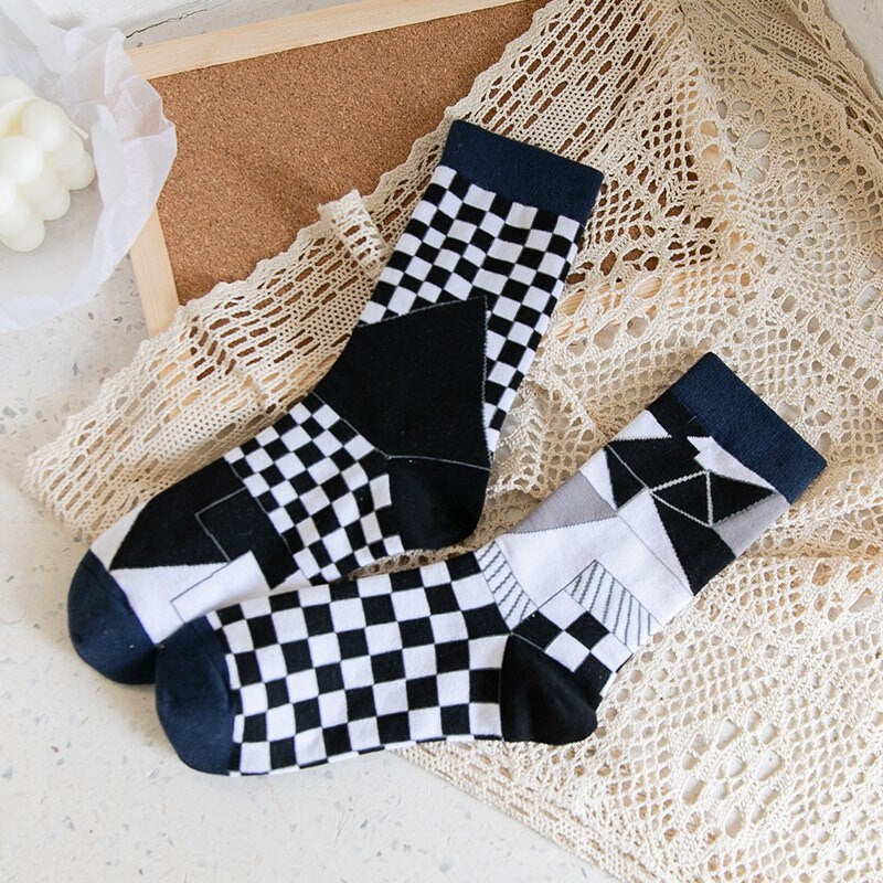 Miss June’s| 1 pair cotton socks|Creative | Colorful | Cool | Patterned | Designed | Unisex | Gift Idea | Casual | Art | Comfortable|Funny|