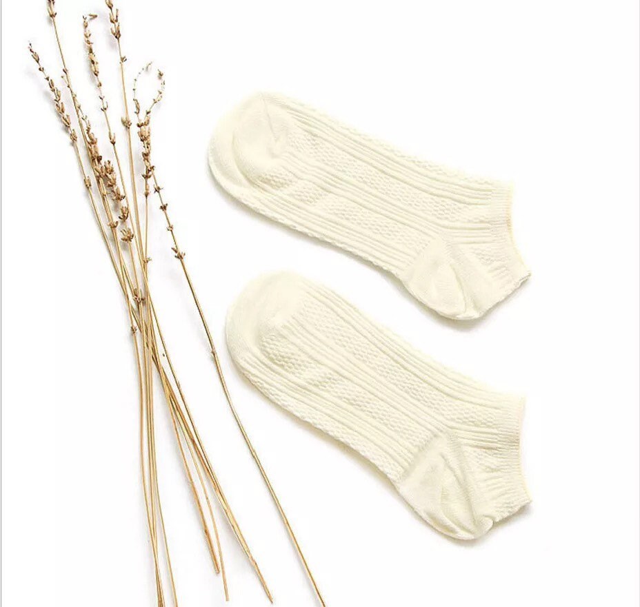 Miss June’s | 1 pair cotton socks|Daily | Natural | Ankle | Designed | Textured | Gift Idea | Casual | Stylish | Comfortable | Women’s