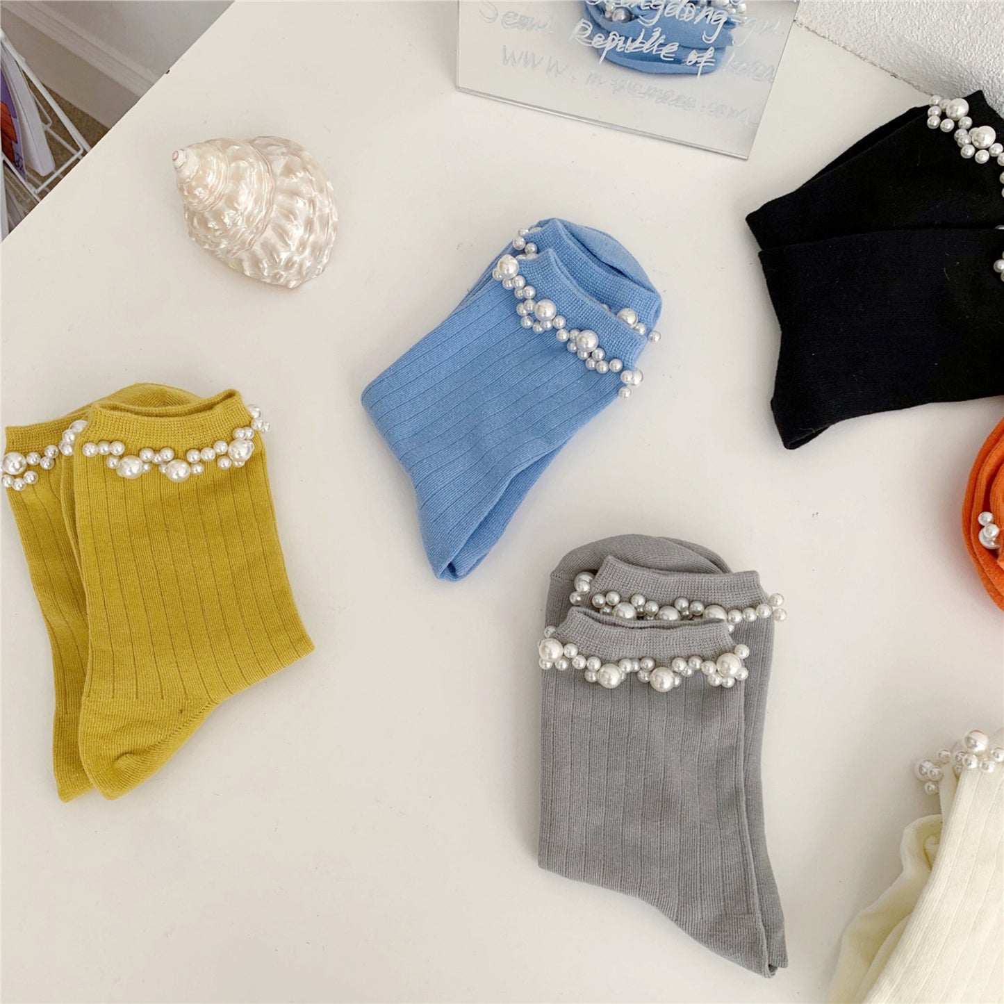 Miss June’s | Women’s | 1 pair cotton Beading socks|Creative | Colorful |Craft| Cotton | Designed | Art | Gift Idea | Cute | Comfortable