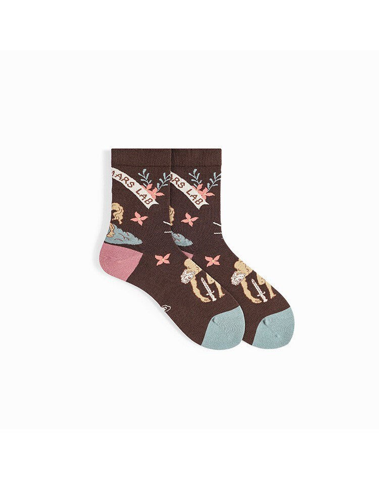 Miss June’s|1 Pair designer cotton socks| Creative| Colorful | Cool | Patterned | Geometric socks| Unisex socks | Casual |Art socks