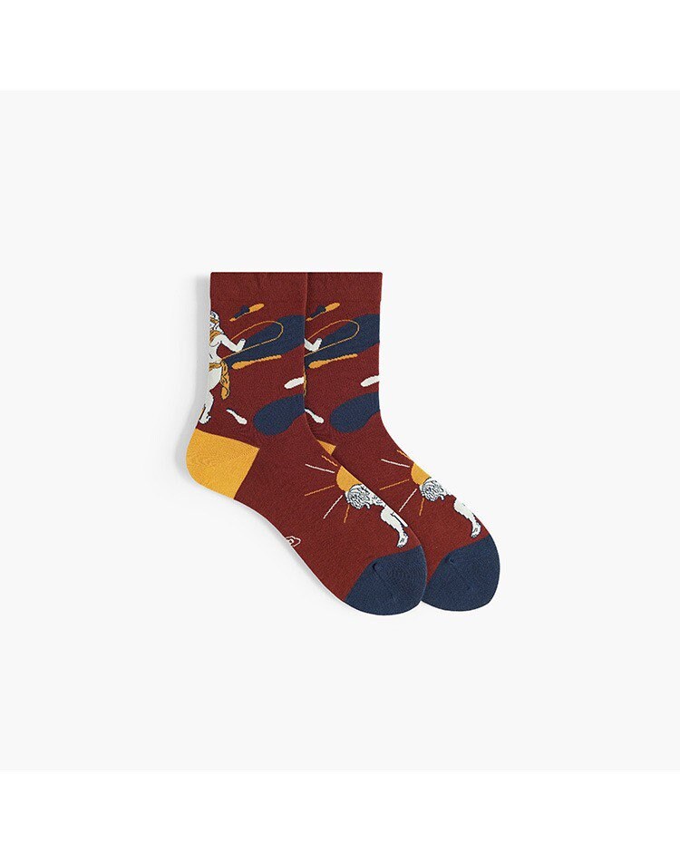 Miss June’s|1 Pair cotton designer socks| Creative| Colorful | Cool | Patterned | Geometric socks| Unisex socks | Casual |Art