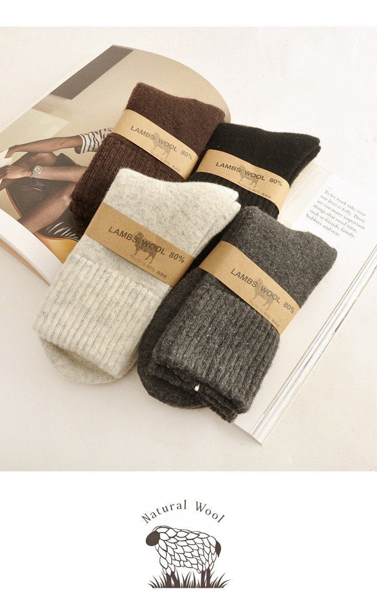 Miss June’s| Men’s socks | 1 Pair Wool blended socks|winter| Warm | Soft | High quality| Gift idea | Thanksgiving |Christmas| Holiday gift |