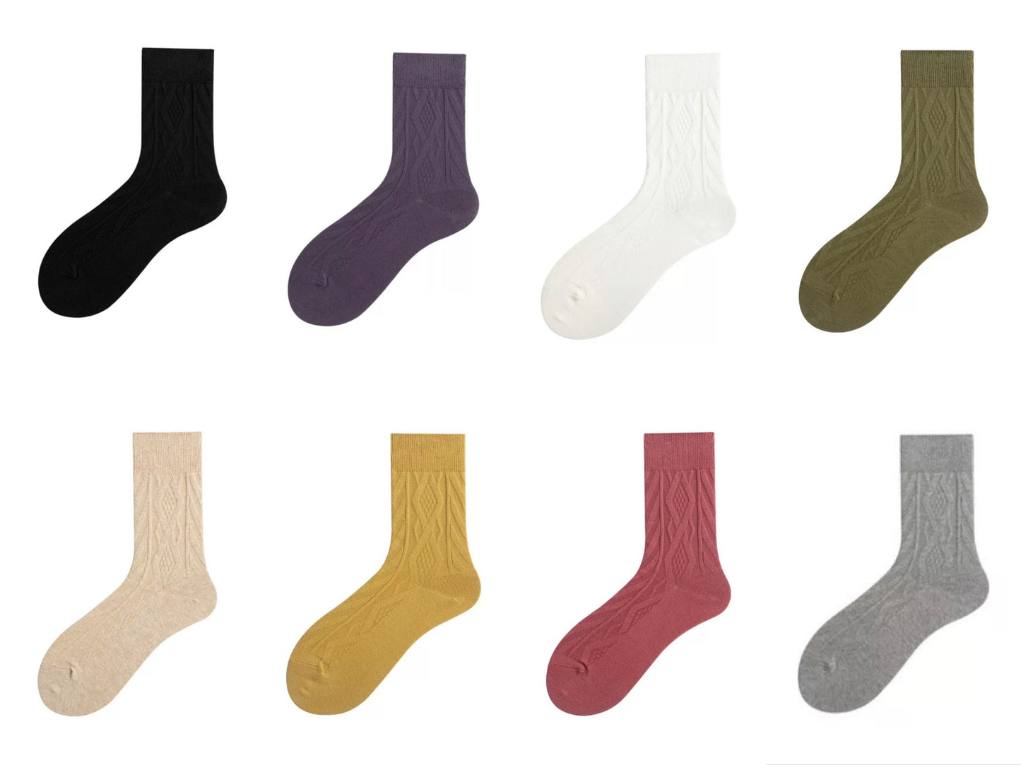Miss June’s | Women’s | 1 pair cotton socks|Daily | Cotton | Natural | Soft | Designed | Textured | Gift Idea | Casual | Comfortable