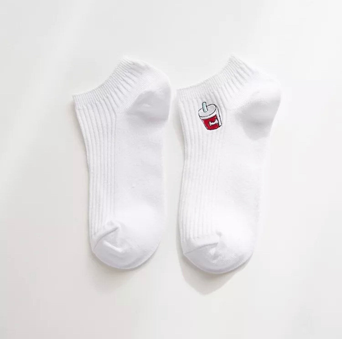 Miss June’s | 1 pair cotton socks|Daily | Cotton | Cute | Ankle | Designed | Embroidered | Gift Idea | Casual | Comfortable | Women’s
