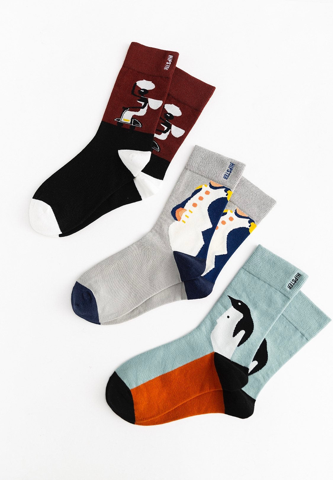 Miss June’s | Set 3 pairs cotton socks|Creative | Colorful | Cool | Patterned | Designed | Unisex | Gift Idea | Art | Comfort | Women