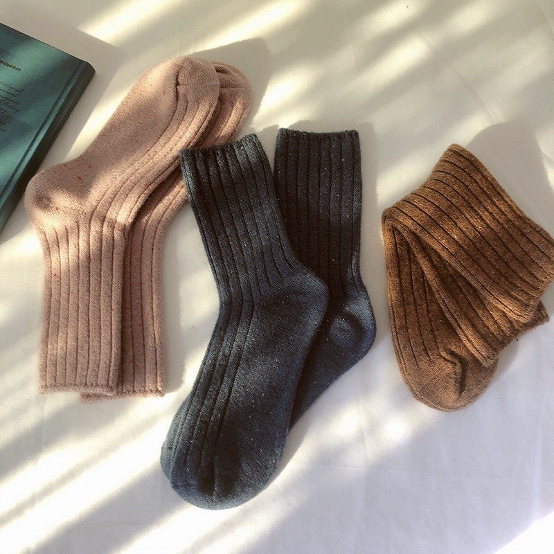 Miss June’s| 1 Pair Vintage style Wool blended socks| Winter| Warm | Soft | High quality| Gift idea | Thanksgiving |women’s socks| Cozy