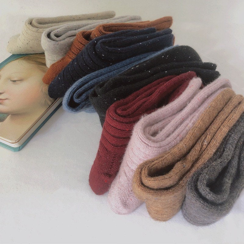 Miss June’s| 1 Pair Vintage style Wool blended socks| Winter| Warm | Soft | High quality| Gift idea | Thanksgiving |women’s socks| Cozy