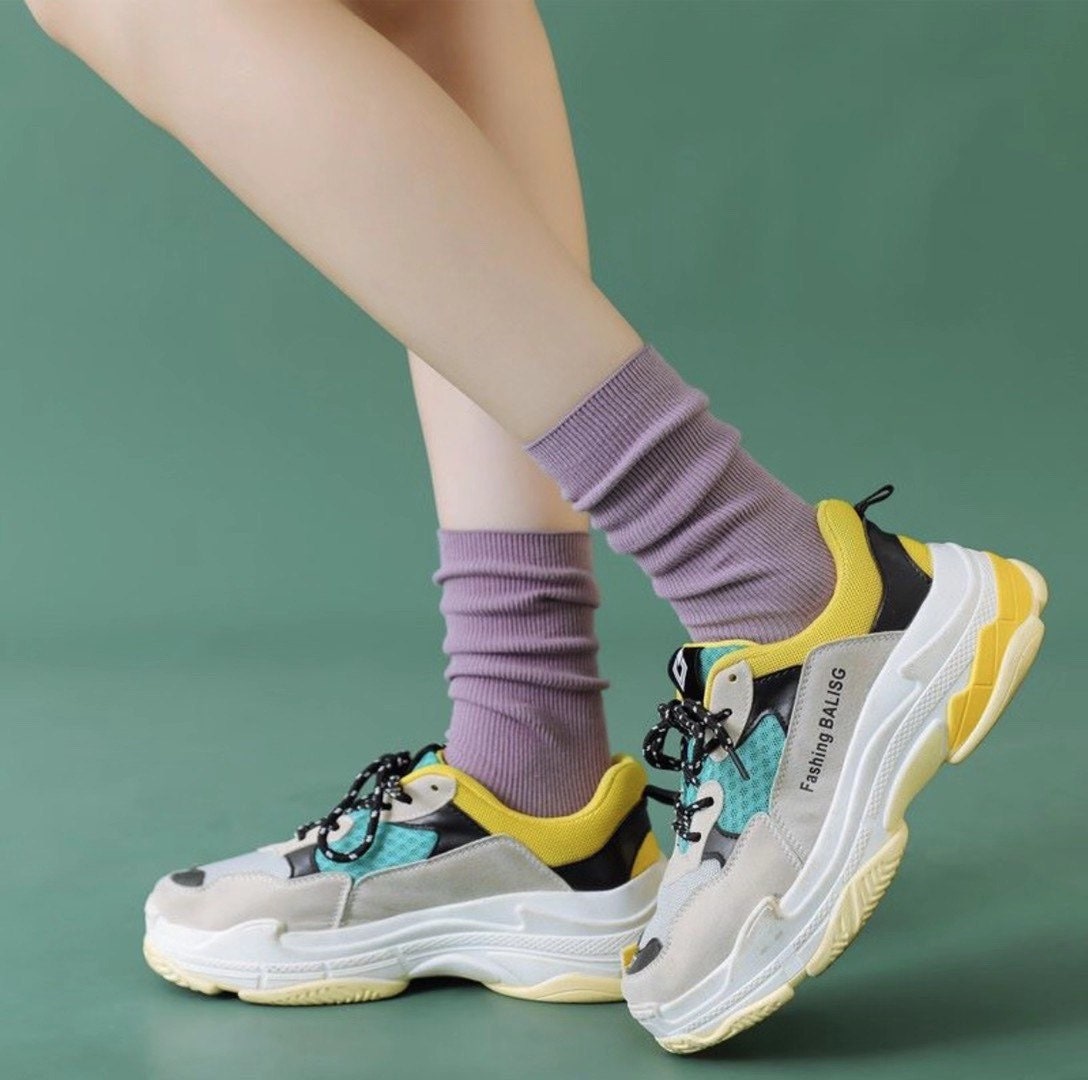 Miss June’s | Women’s | 1 pair cotton socks|Daily | Natural | Soft | Designed | Solid color | Gift Idea | Casual | Stylish | Comfortable