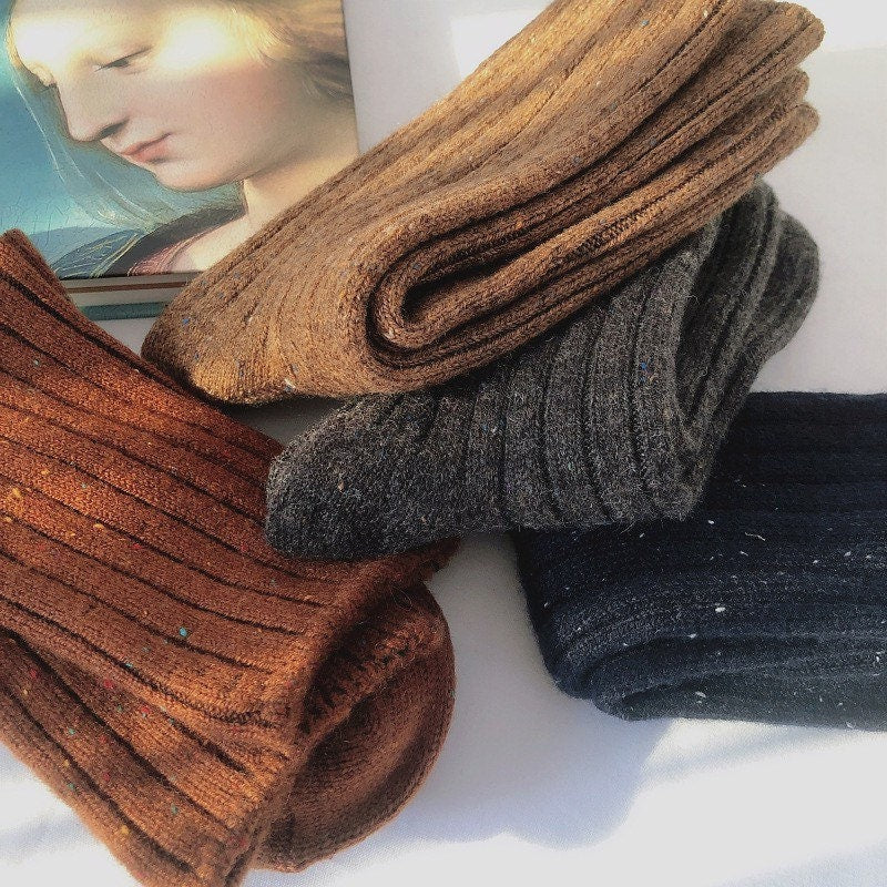 Miss June’s| 1 Pair Vintage style Wool blended socks| Winter| Warm | Soft | High quality| Gift idea | Thanksgiving |women’s socks| Cozy