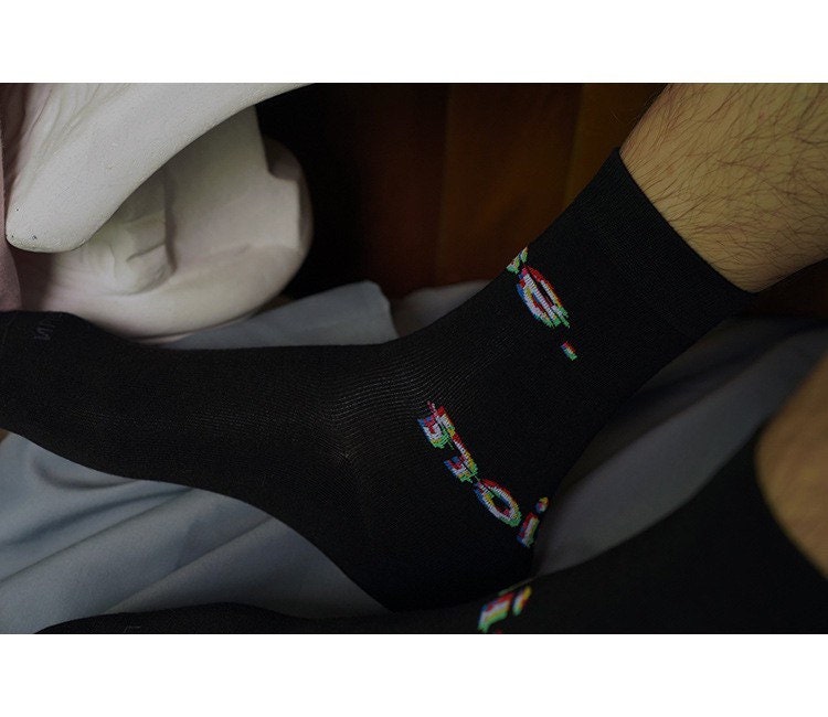 Miss June’s|1 Pair designer cotton socks| Creative| Colorful | Cool | Patterned | Geometric socks| Unisex socks | Casual |Art