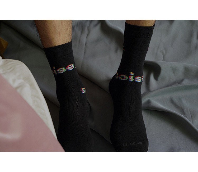 Miss June’s|1 Pair designer cotton socks| Creative| Colorful | Cool | Patterned | Geometric socks| Unisex socks | Casual |Art