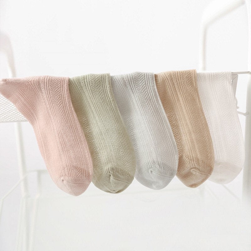 Miss June’s | Women’s | 1 pair cotton lace socks|Daily | Natural | Soft | | Solid color | Gift Idea | Casual | Comfortable | summer | Light