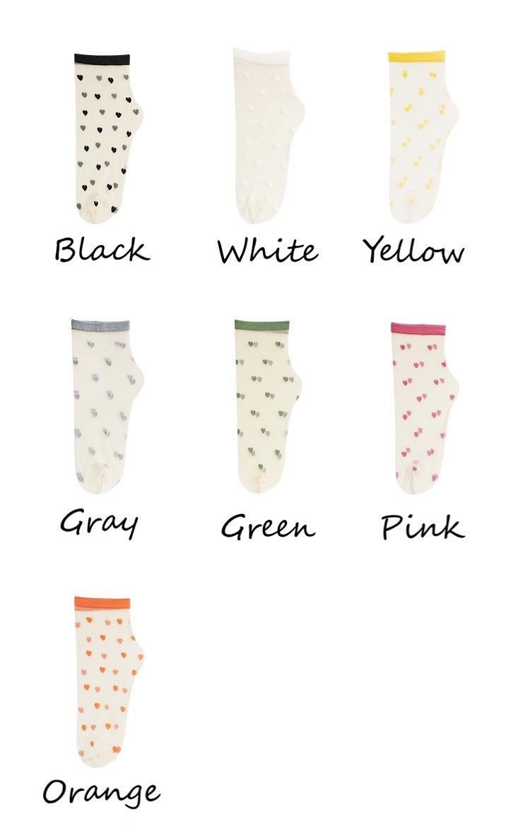 Miss June’s | Women’s Glass Silk-like Transparent socks | Cute | Colorful | Summer | Designed | Gift Idea | Casual | Comfortable |