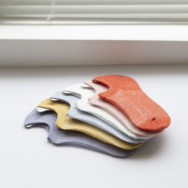 Miss June’s | 1 pair women’s Summer breath-socks|Daily | Cotton | No-show | Spring | Textured | Casual | Stylish | Comfortable | sneakers