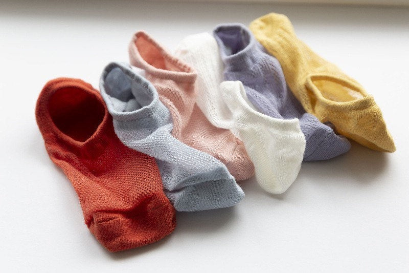 Miss June’s | 1 pair women’s Summer breath-socks|Daily | Cotton | No-show | Spring | Textured | Casual | Stylish | Comfortable | sneakers