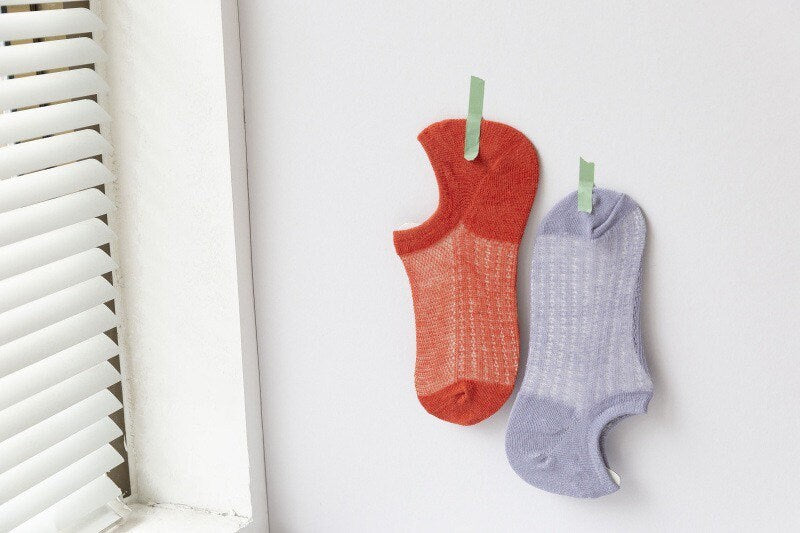 Miss June’s | 1 pair women’s Summer breath-socks|Daily | Cotton | No-show | Spring | Textured | Casual | Stylish | Comfortable | sneakers