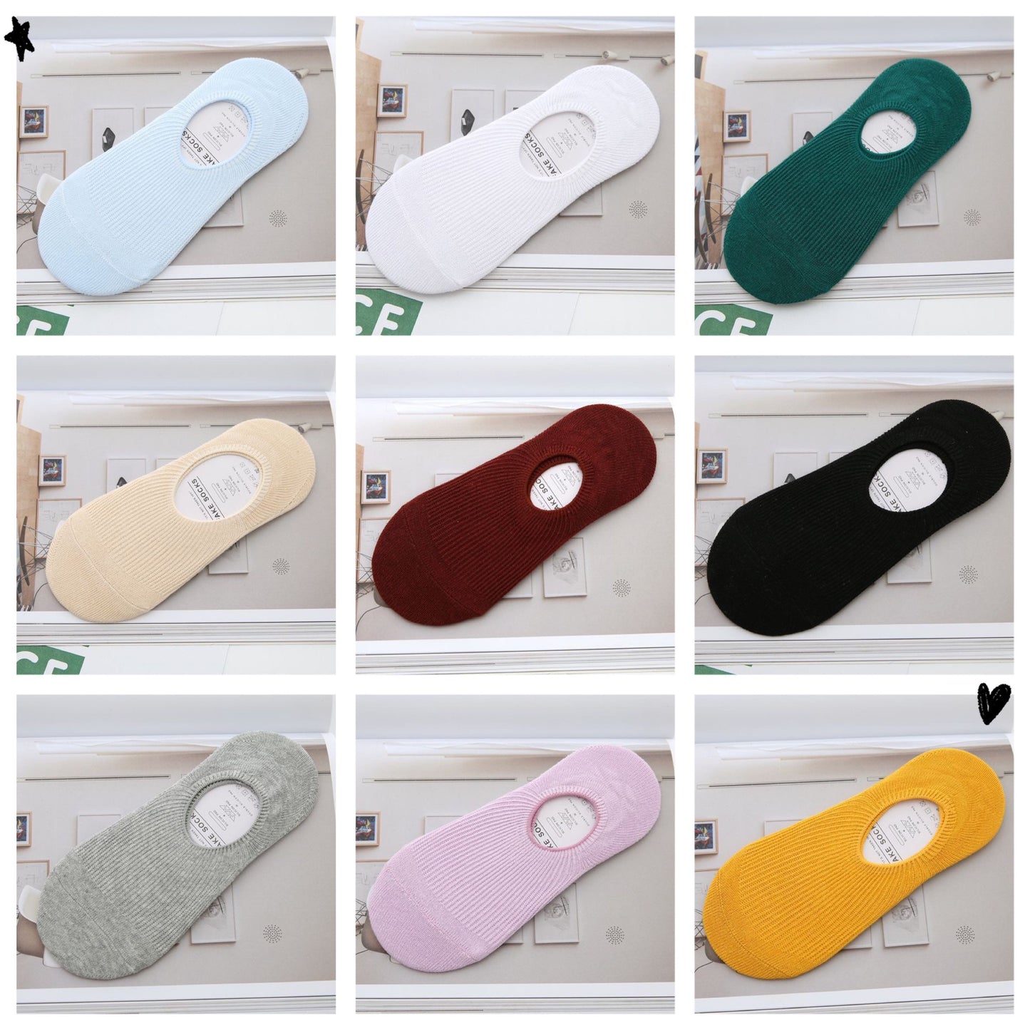 Miss June’s | 1 pair women’s Summer cotton socks|Daily wear | No-show | Spring | Textured | Casual | Gift | Comfortable | sneakers